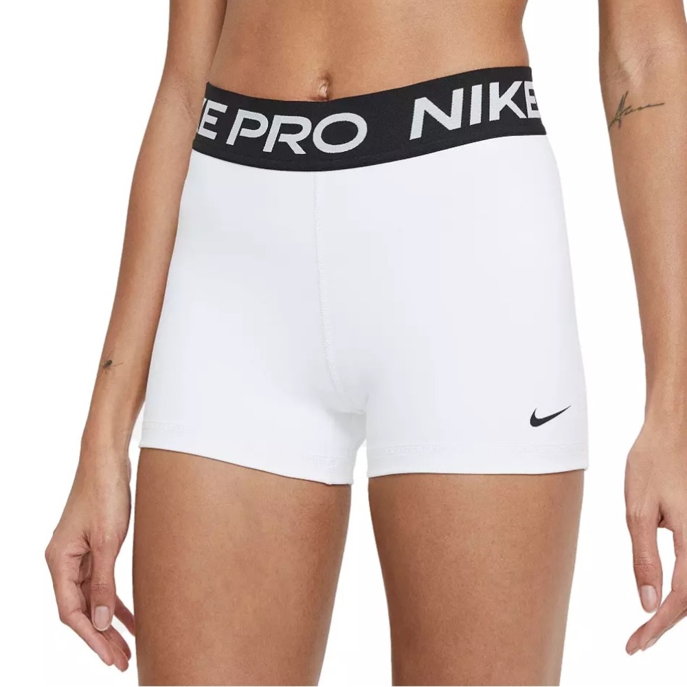 Nike Women's Pro 3 Shorts - White